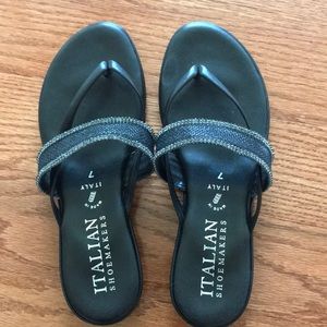 Black Sparkle Sandals